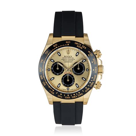 rolex gold daytona black strap|rolex daytona with rubber strap.